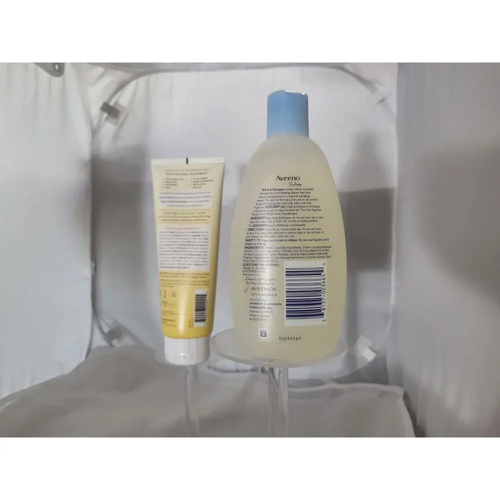 Babo botanicals Lotion Oatmilk & Calendula & Aveeno Baby Shampoo Lightly Scented